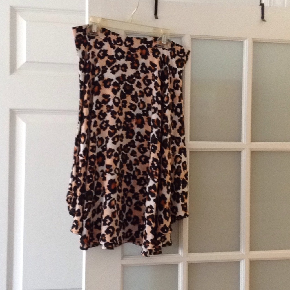 H&M Print Skirt with Asymmetric Hem